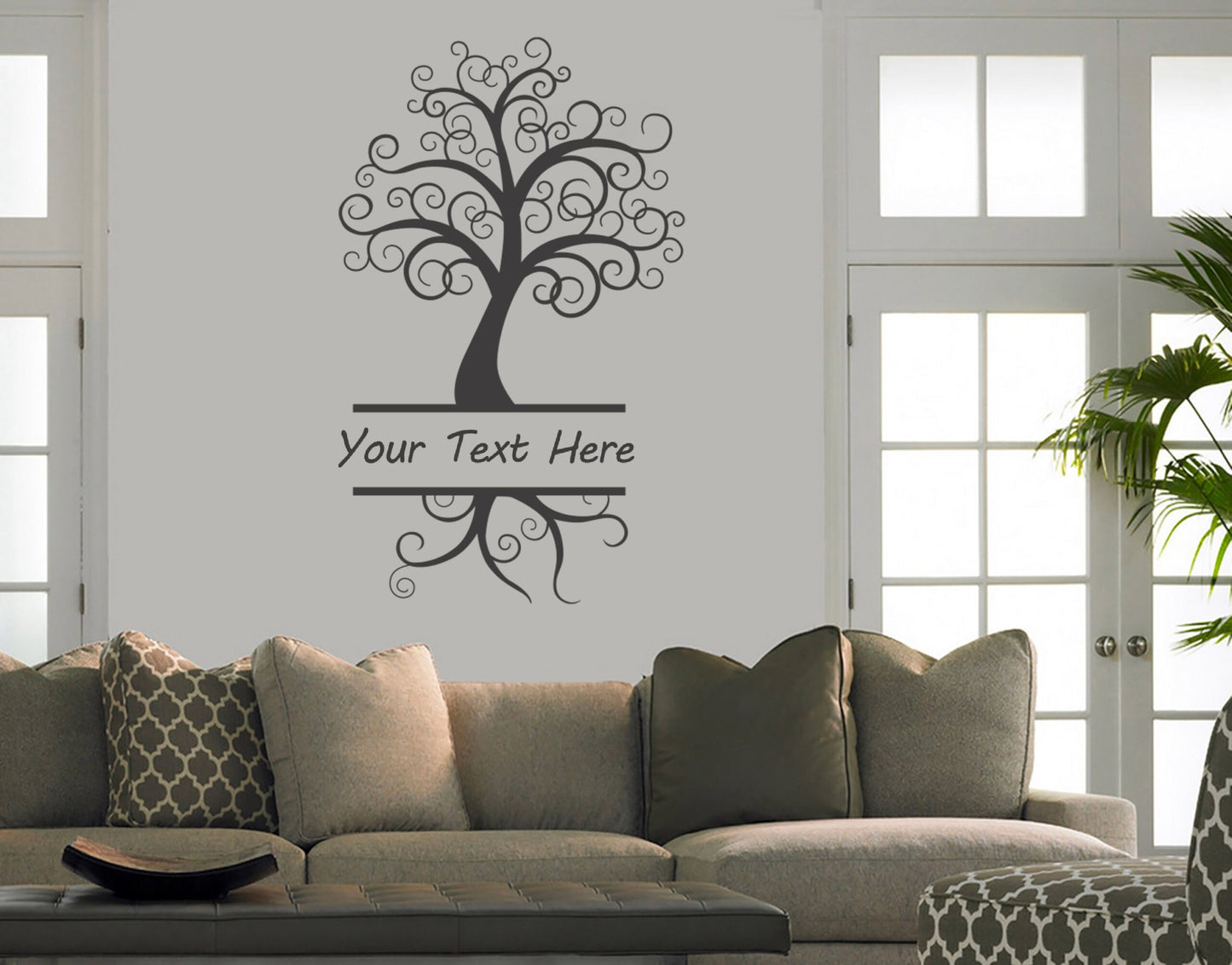 Family Name Tree Wall Sticker
