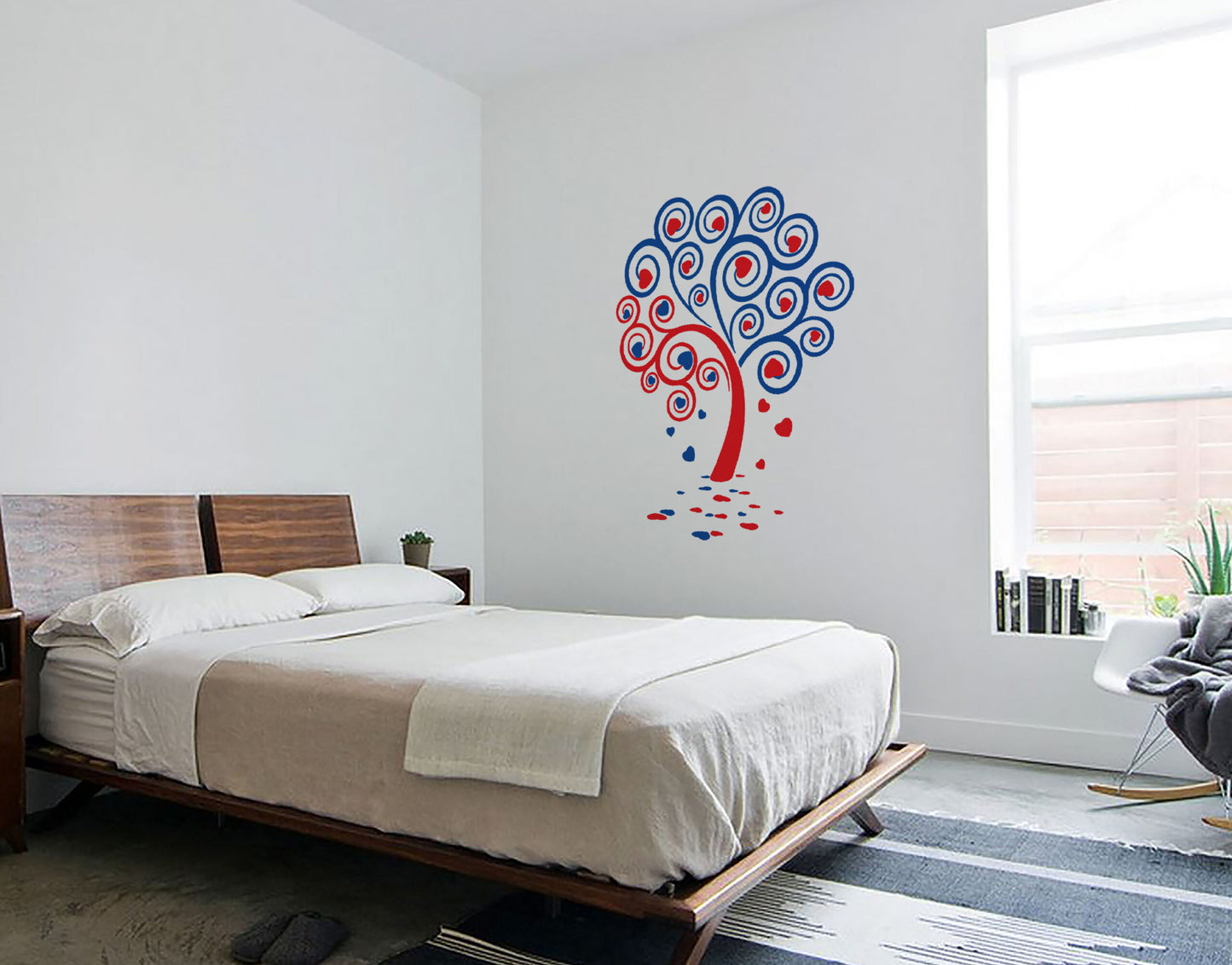 Colorful Graphical Love Tree Wall Sticker