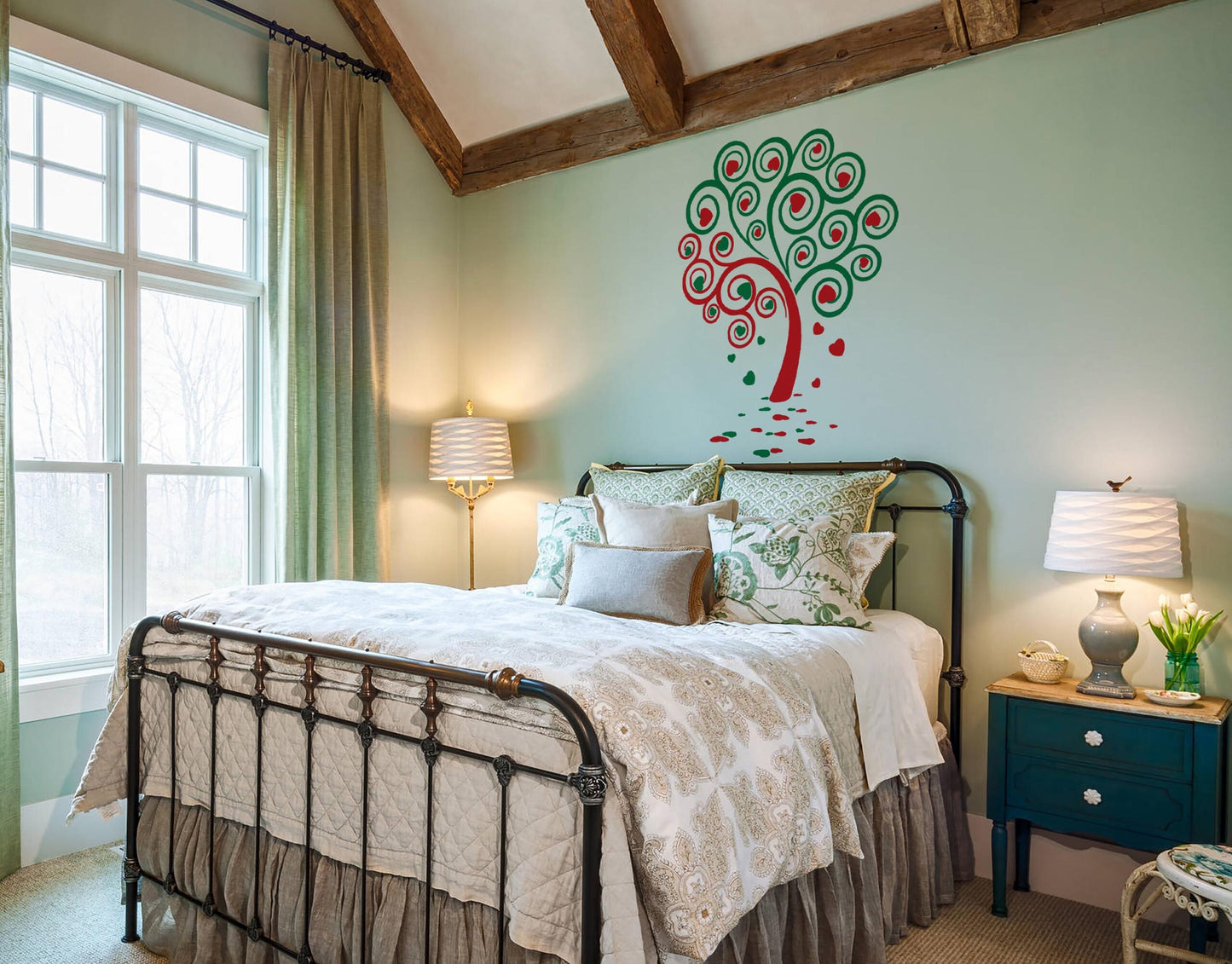 Colorful Graphical Love Tree Wall Sticker