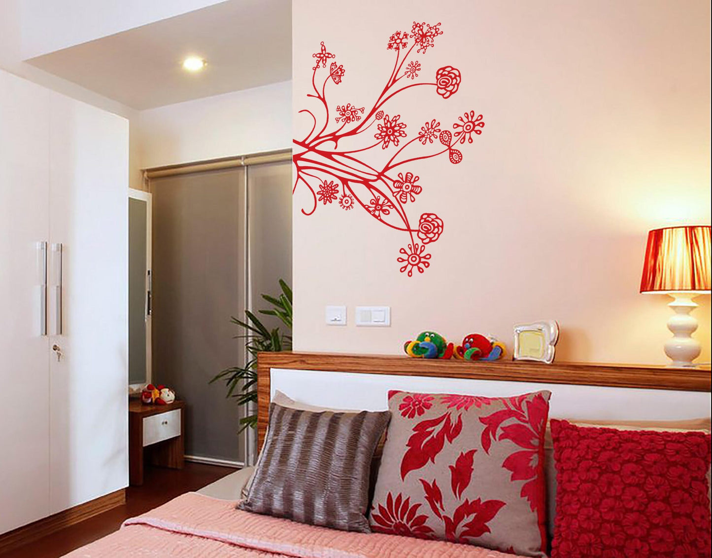 Complex Plant & Flowers Wall Sticker