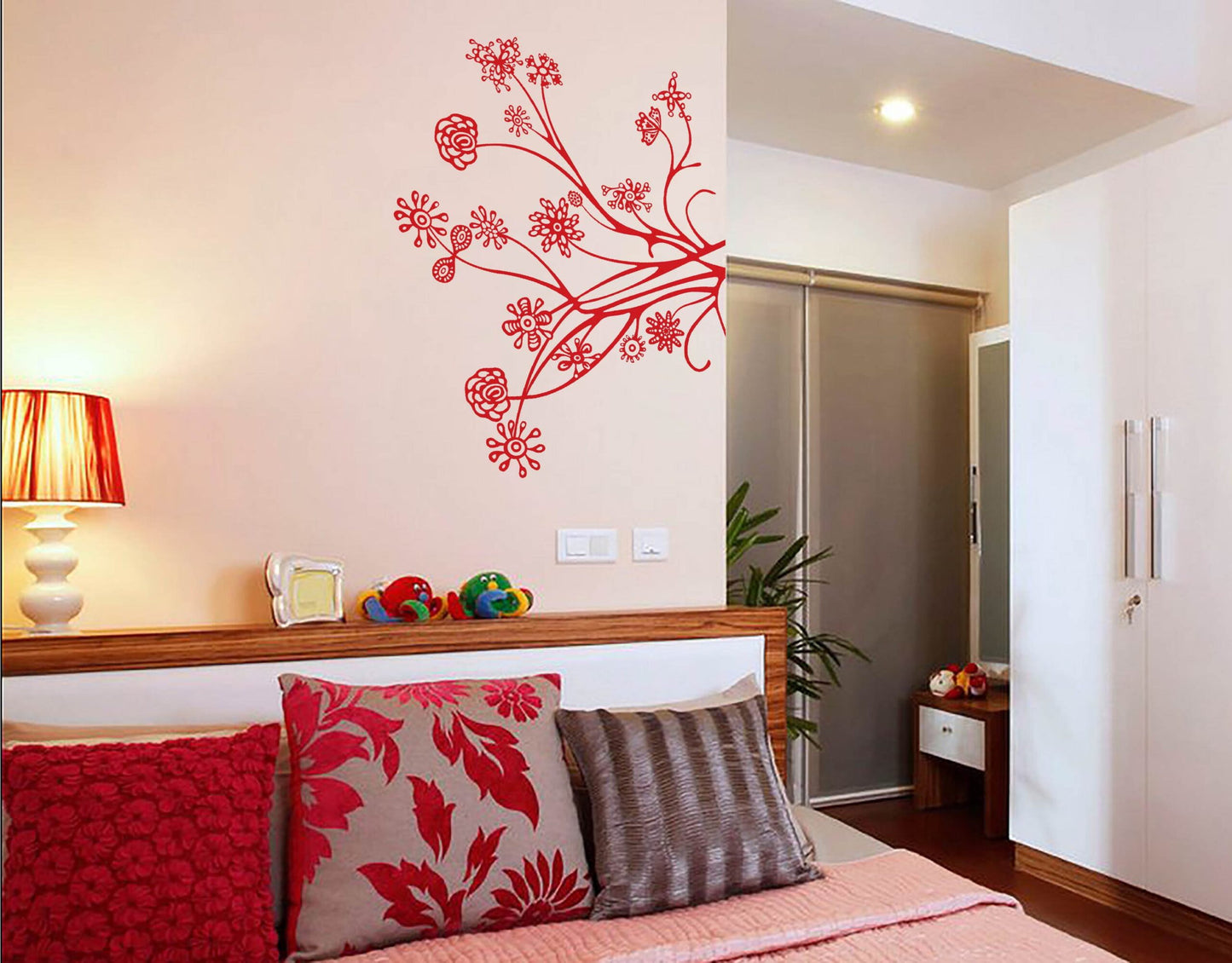 Complex Plant & Flowers Wall Sticker