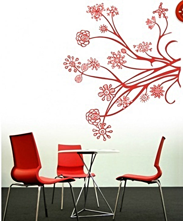 Complex Plant & Flowers Wall Sticker