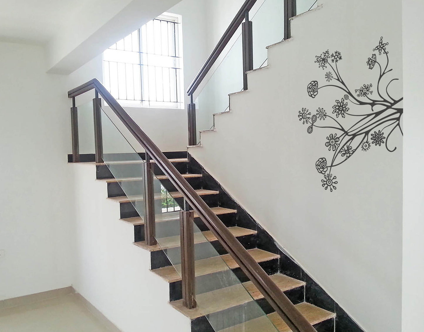 Complex Plant & Flowers Wall Sticker