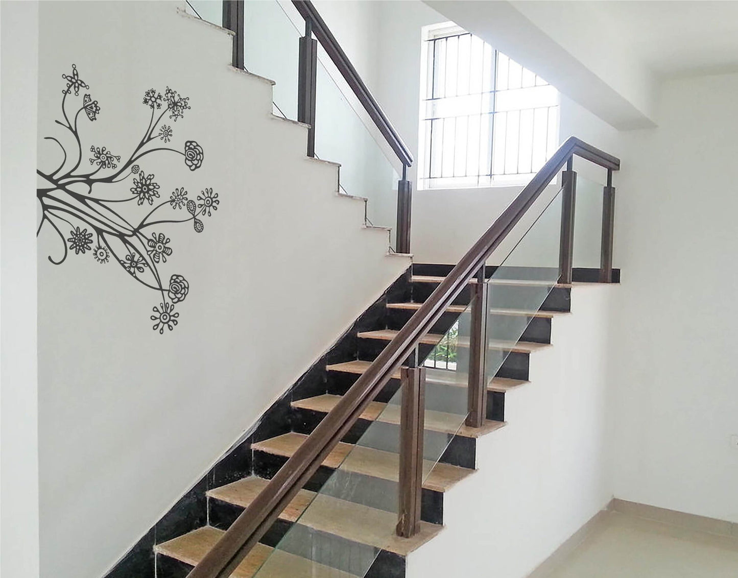 Complex Plant & Flowers Wall Sticker