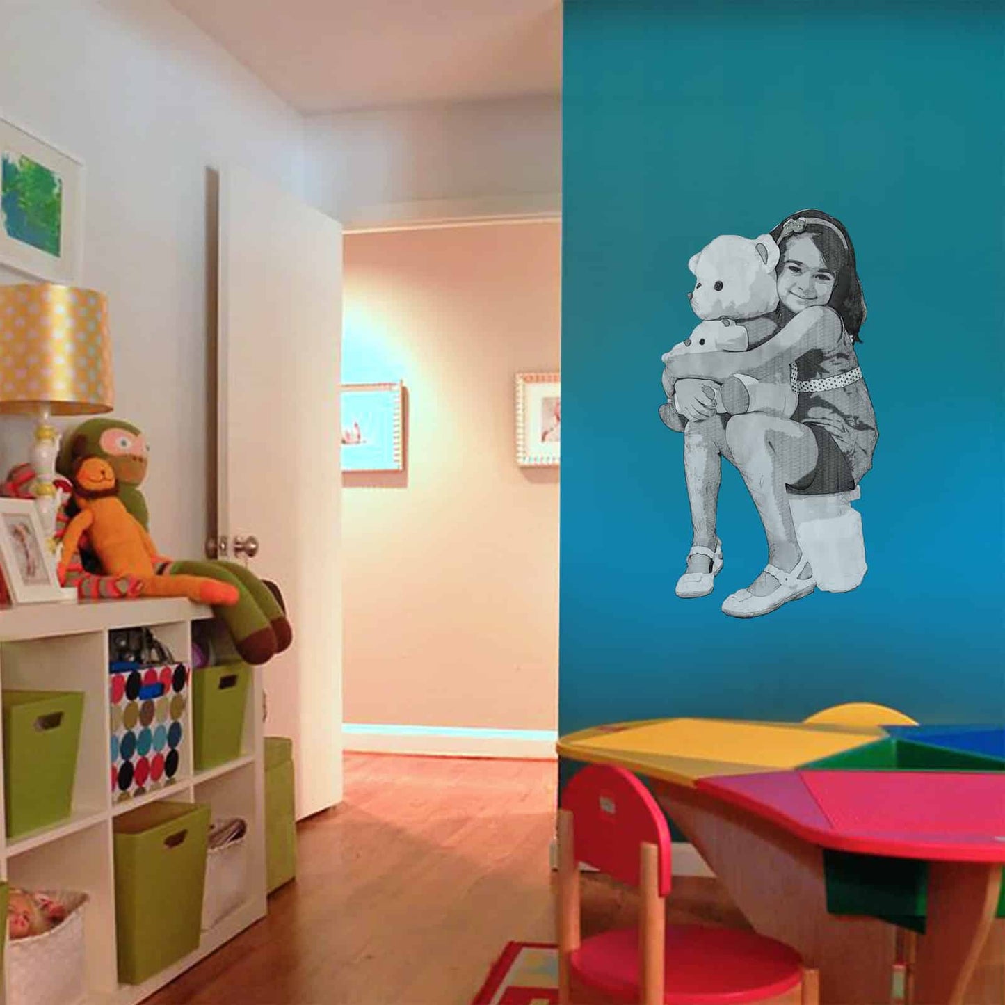 Pencil Sketch Photo Gift Sticker