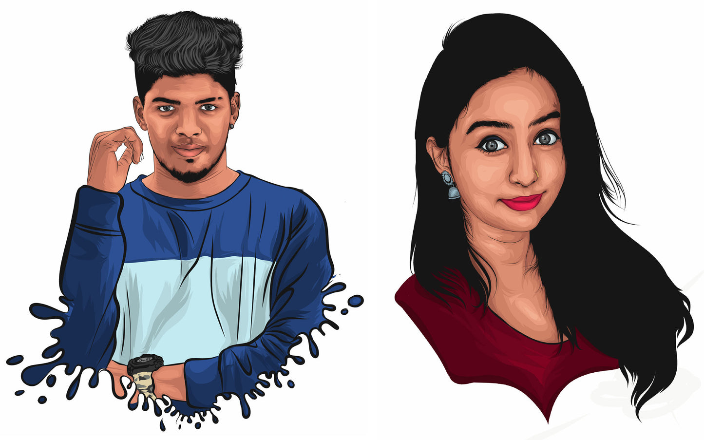 Custom Designed Caricature Photo Wall Sticker