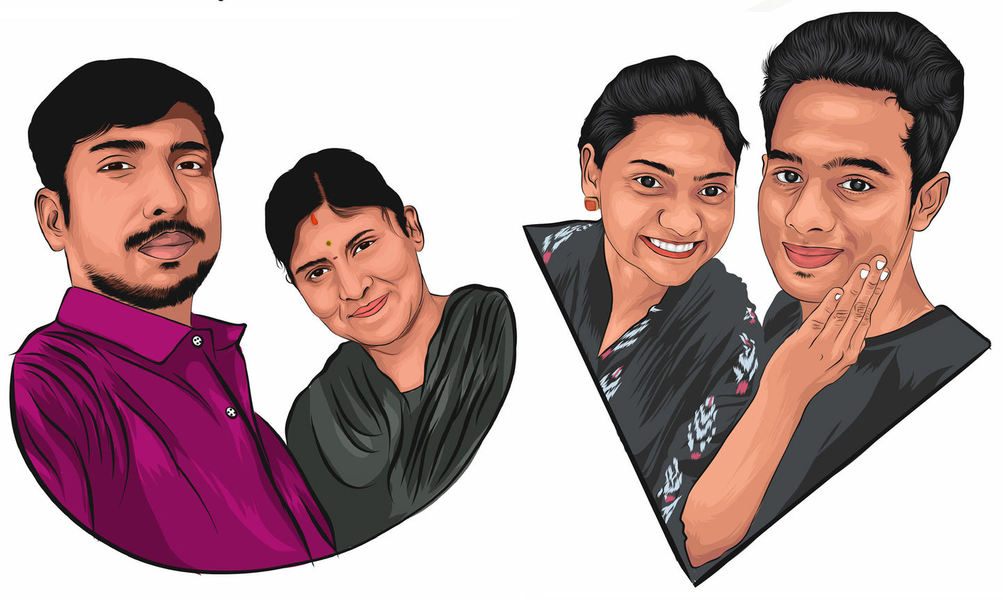 Custom Designed Caricature Photo Wall Sticker