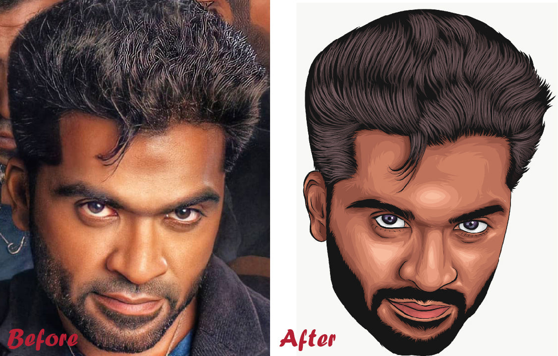 Custom Designed Caricature Photo Wall Sticker