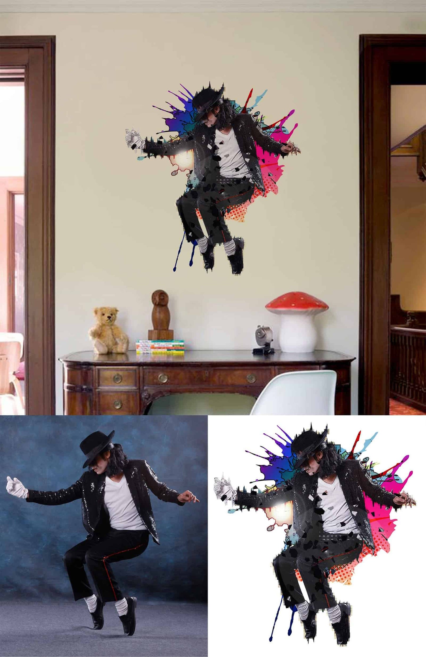 Photo Colour Splash Wall Graphics Sticker