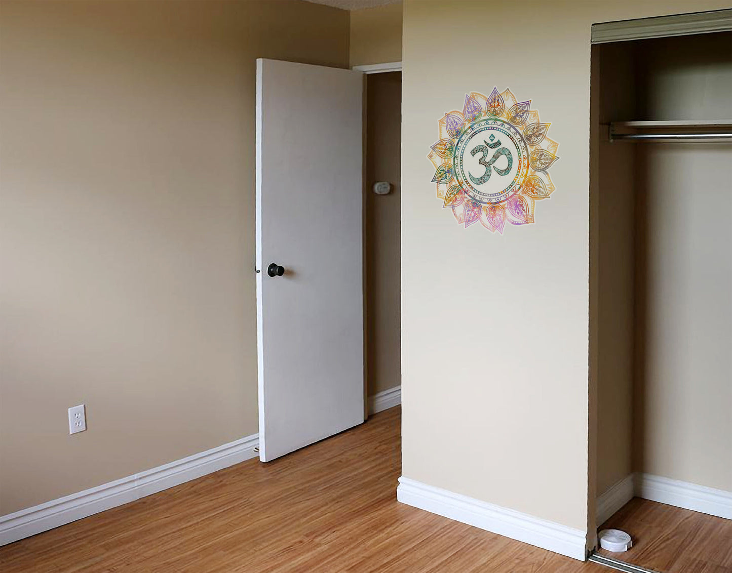 Om Psychedelic mandala wall sticker