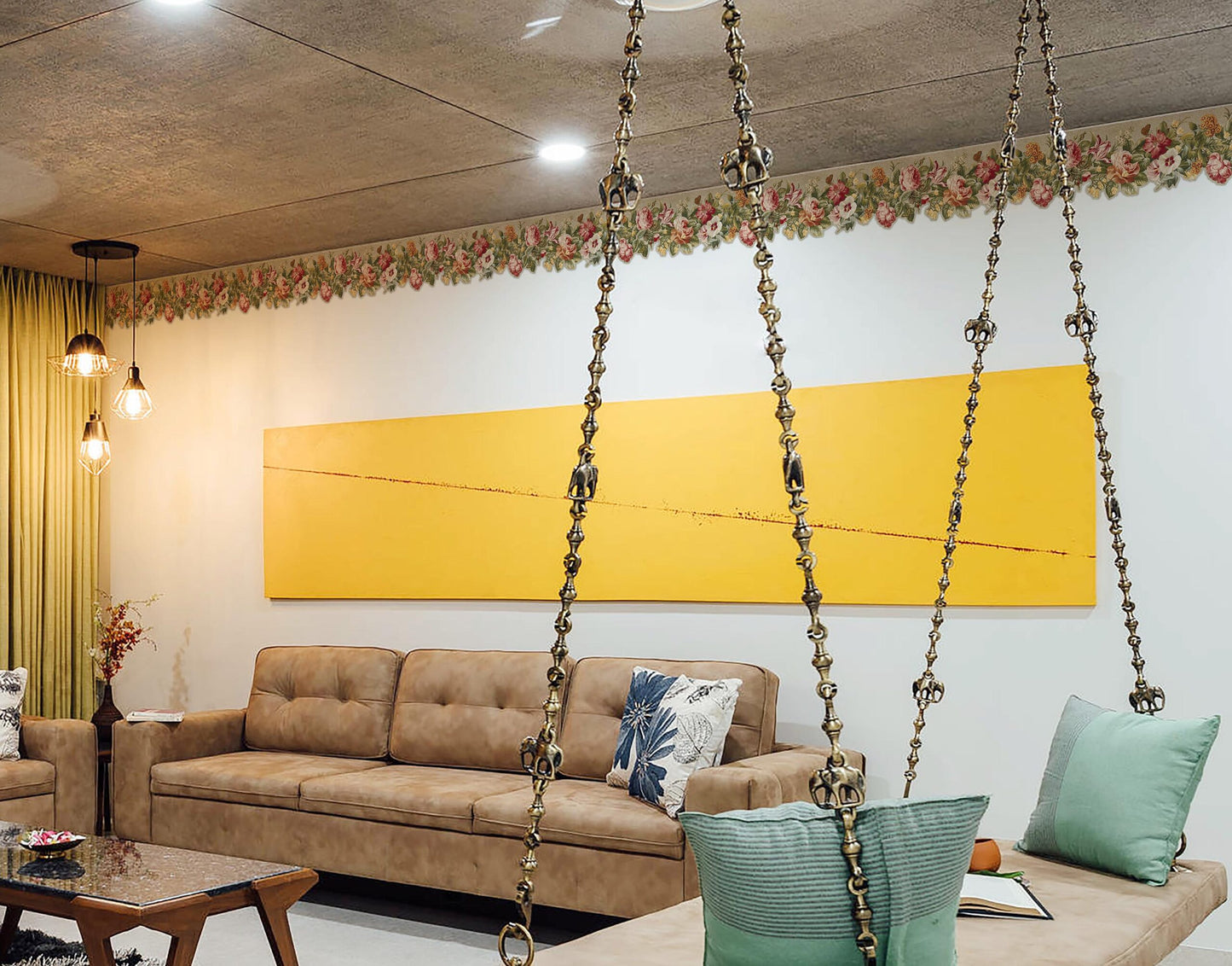 Classic Vintage Flower & Butterfly Wall Border Sticker