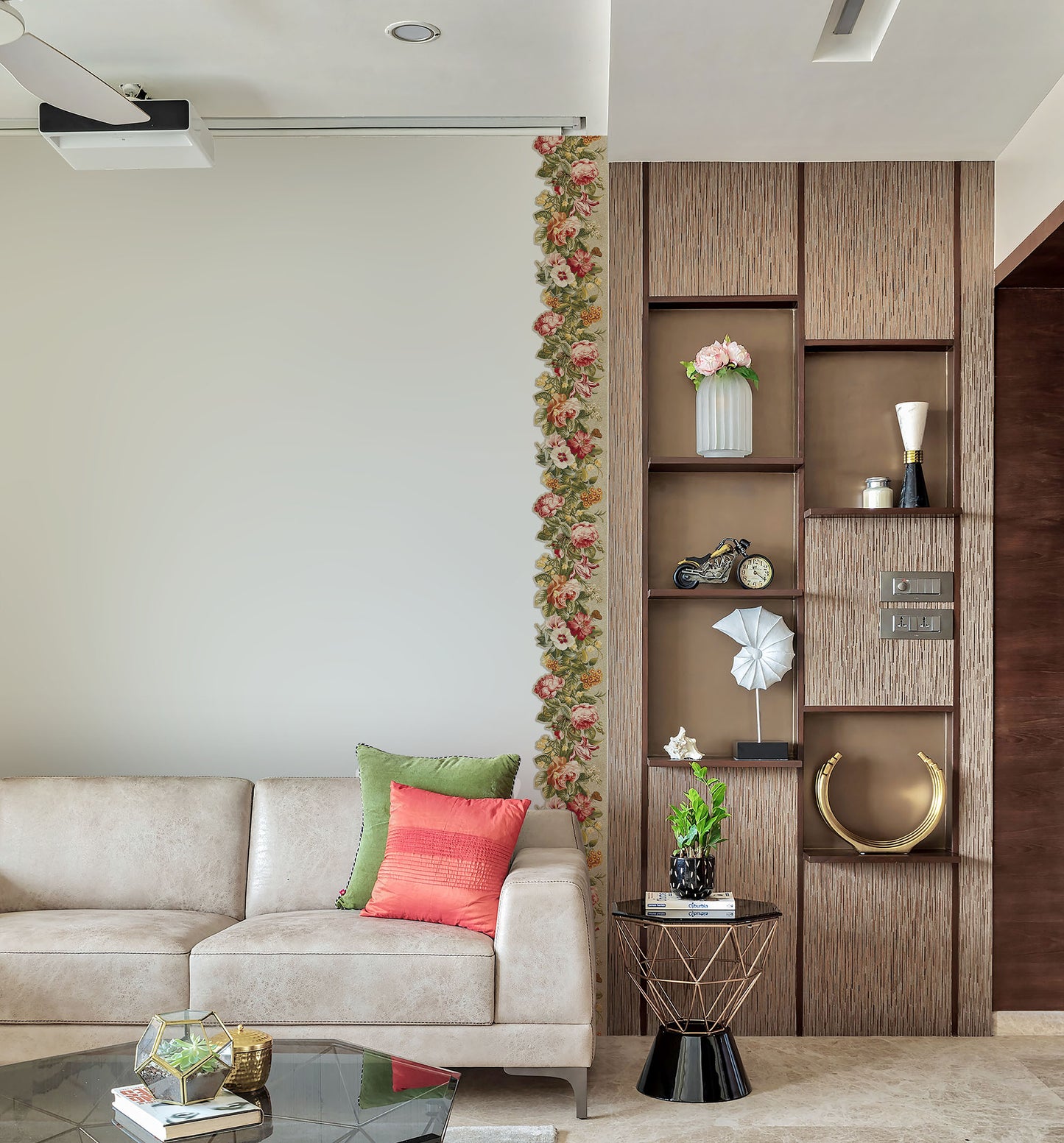 Classic Vintage Flower & Butterfly Wall Border Sticker