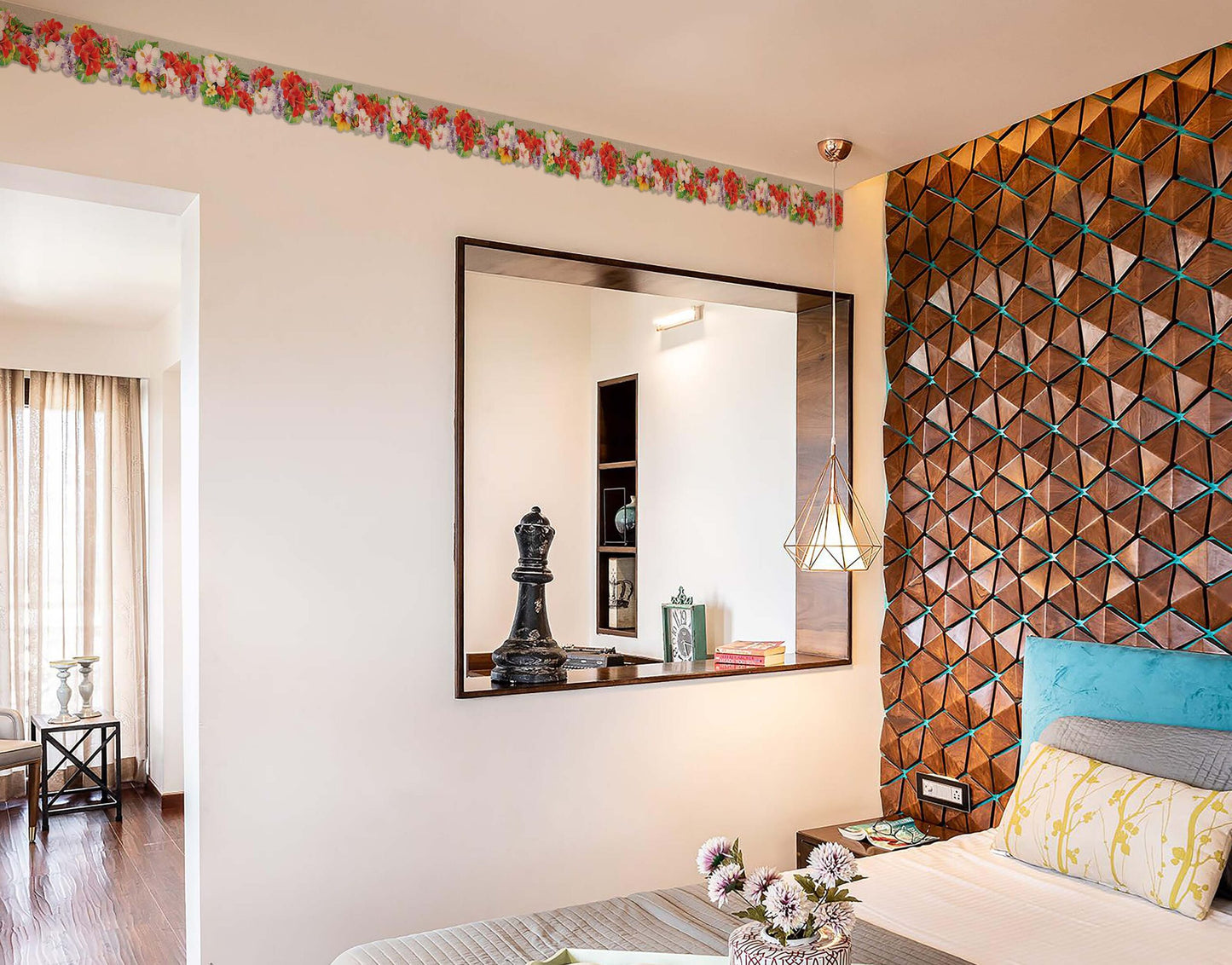 Painted Leaves Vine Wall Border Sticker