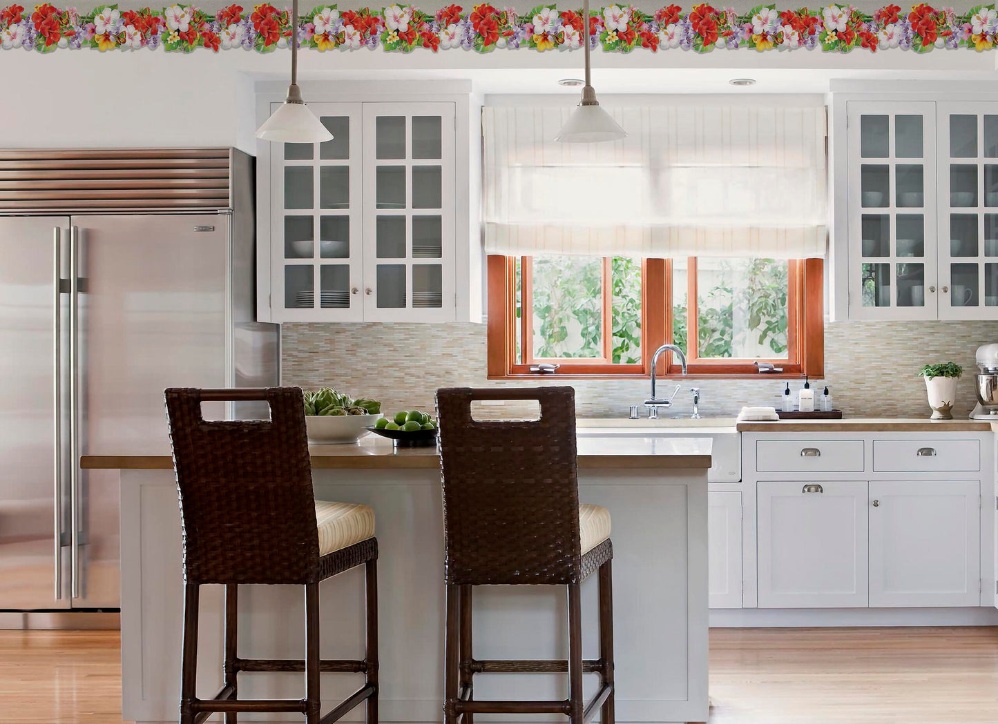 Painted Leaves Vine Wall Border Sticker