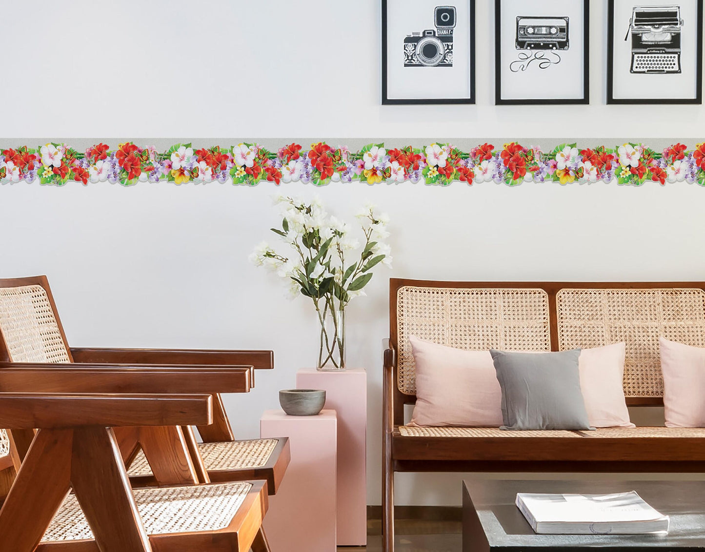 Painted Leaves Vine Wall Border Sticker