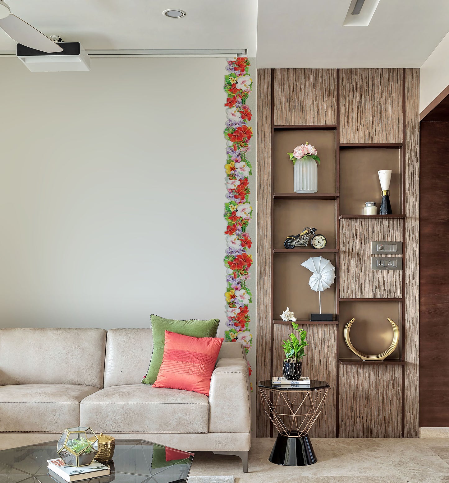 Painted Leaves Vine Wall Border Sticker