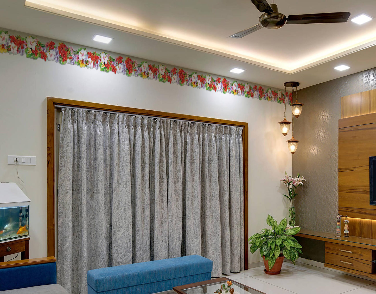 Painted Leaves Vine Wall Border Sticker