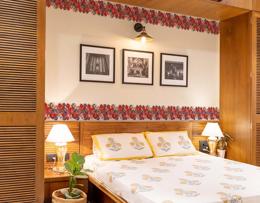 Rose & Lilies Flower Wallpaper Border Sticker