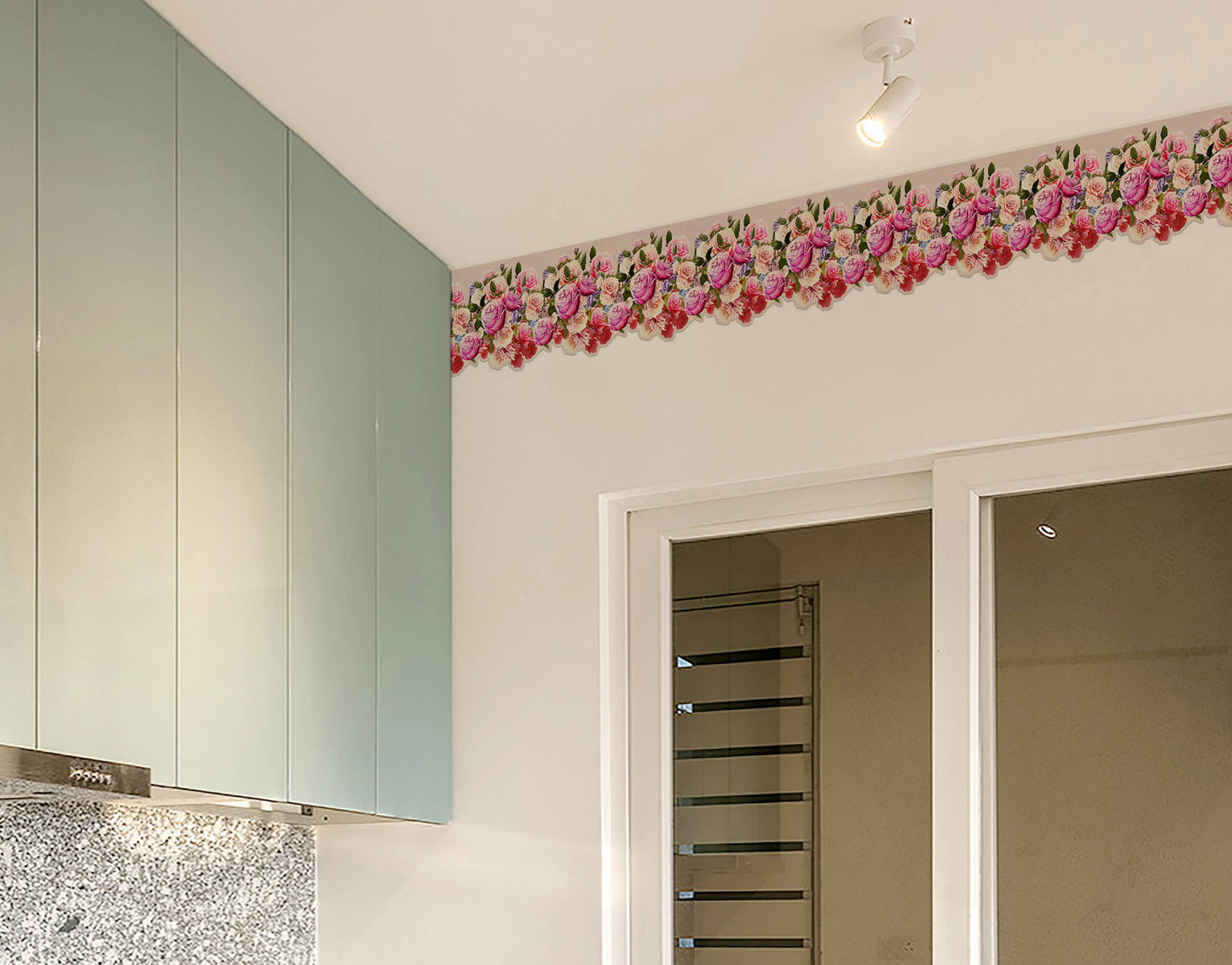 Sunflower & Butterflies Leafy Self Adhesive Border