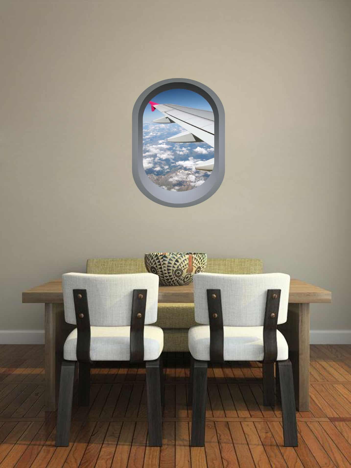 Aeroplane window illusion Wall Sticker