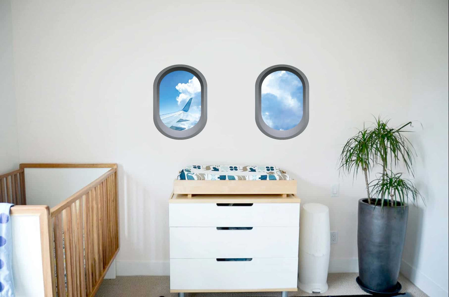 Aeroplane window illusion Wall Sticker