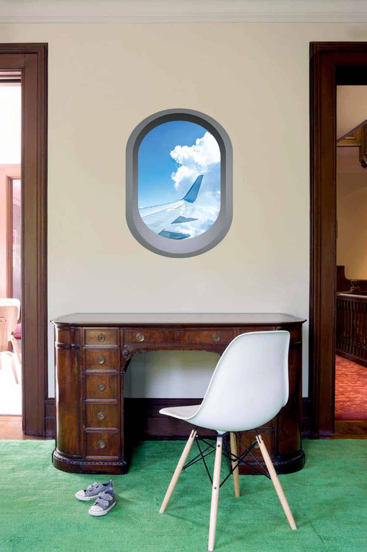 Aeroplane window illusion Wall Sticker