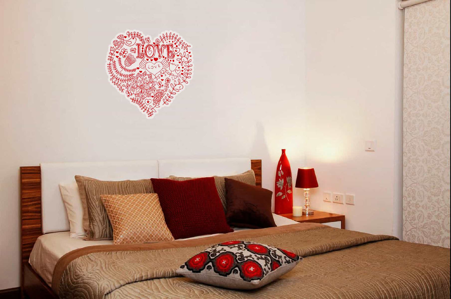 Love Heart Doodle Wall Sticker
