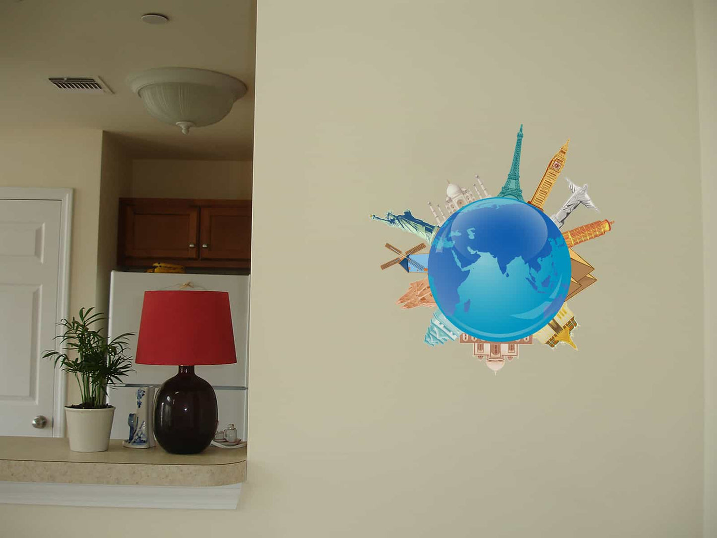 World Travel Symbols Wall Sticker
