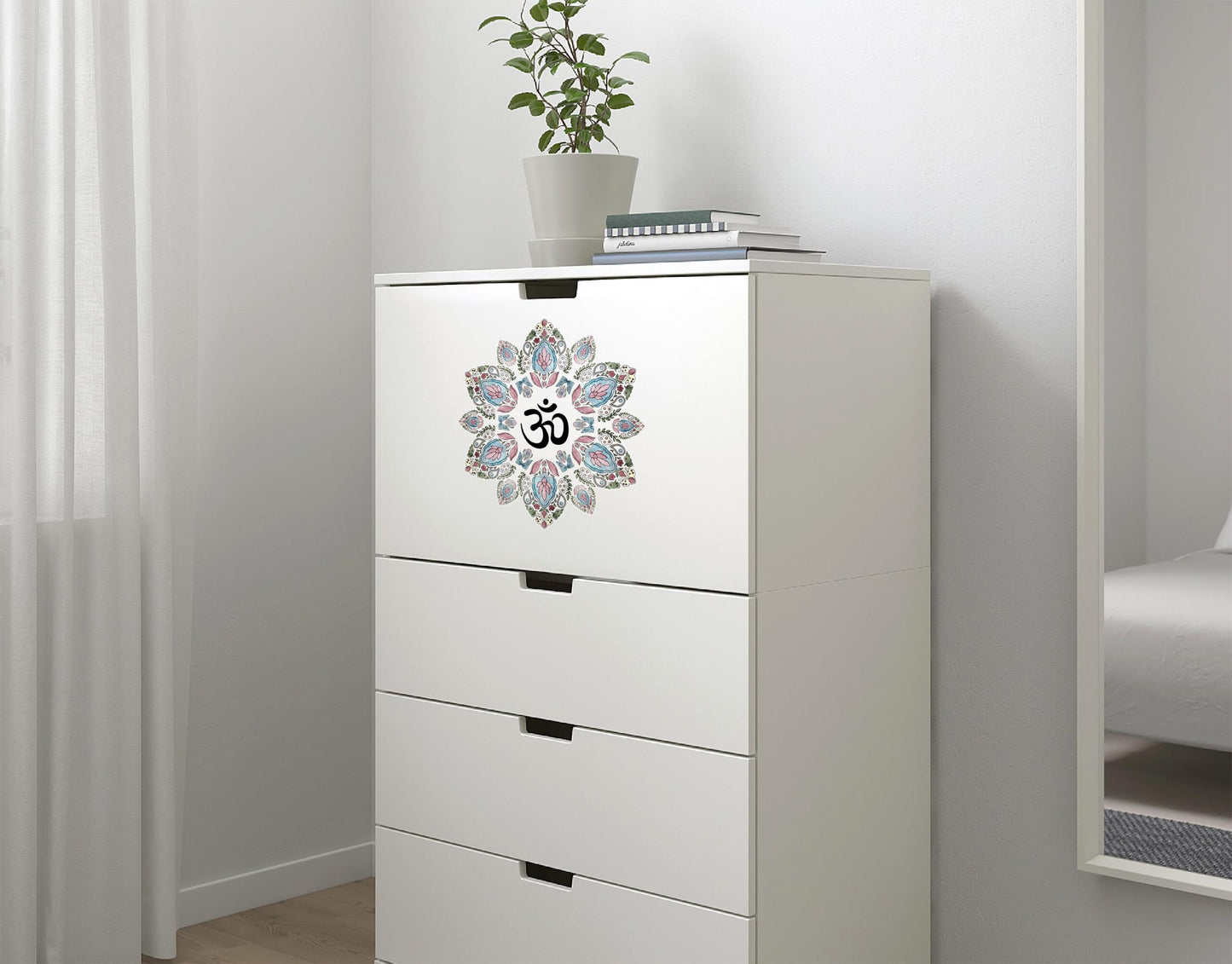 Om Blossom mandala wall sticker