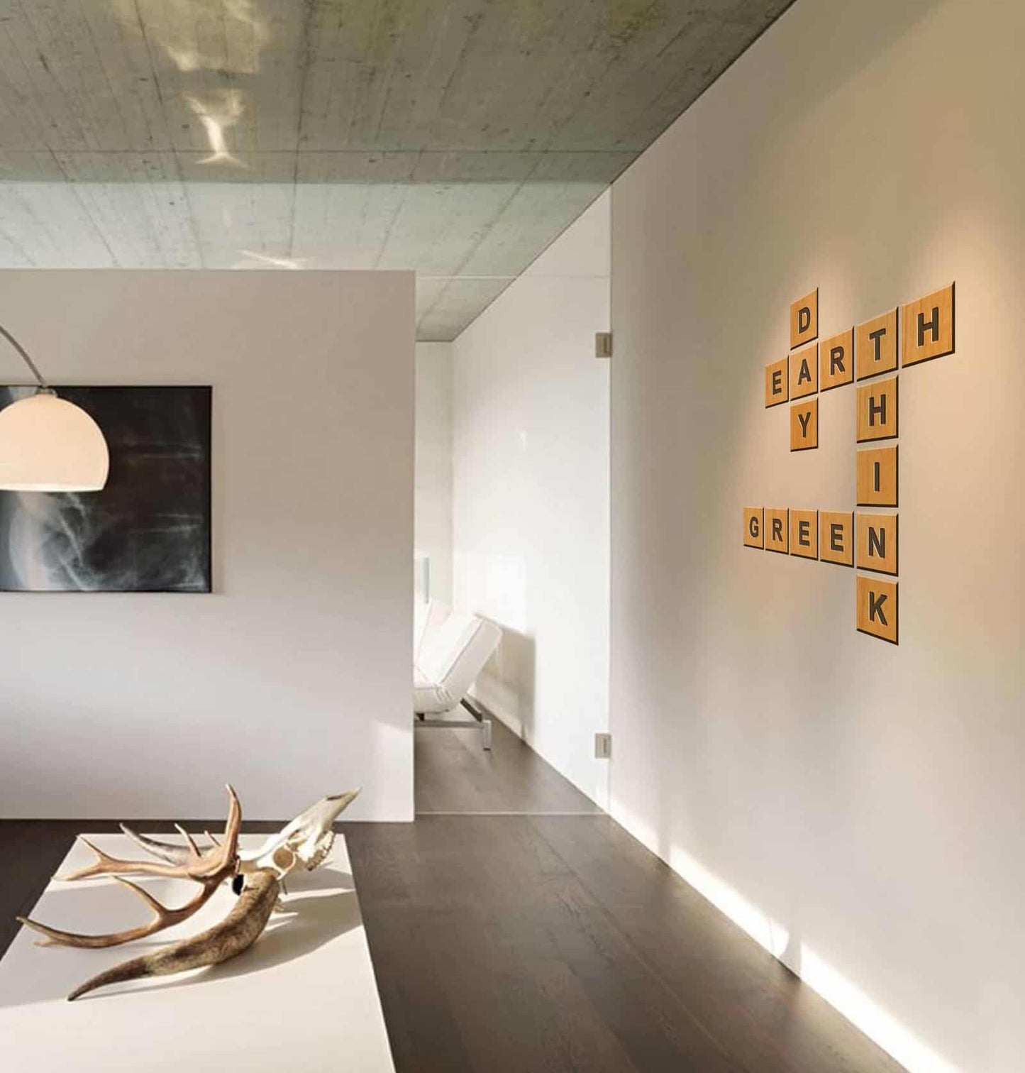 Wooden Letters Crossword Game Wall Sticker