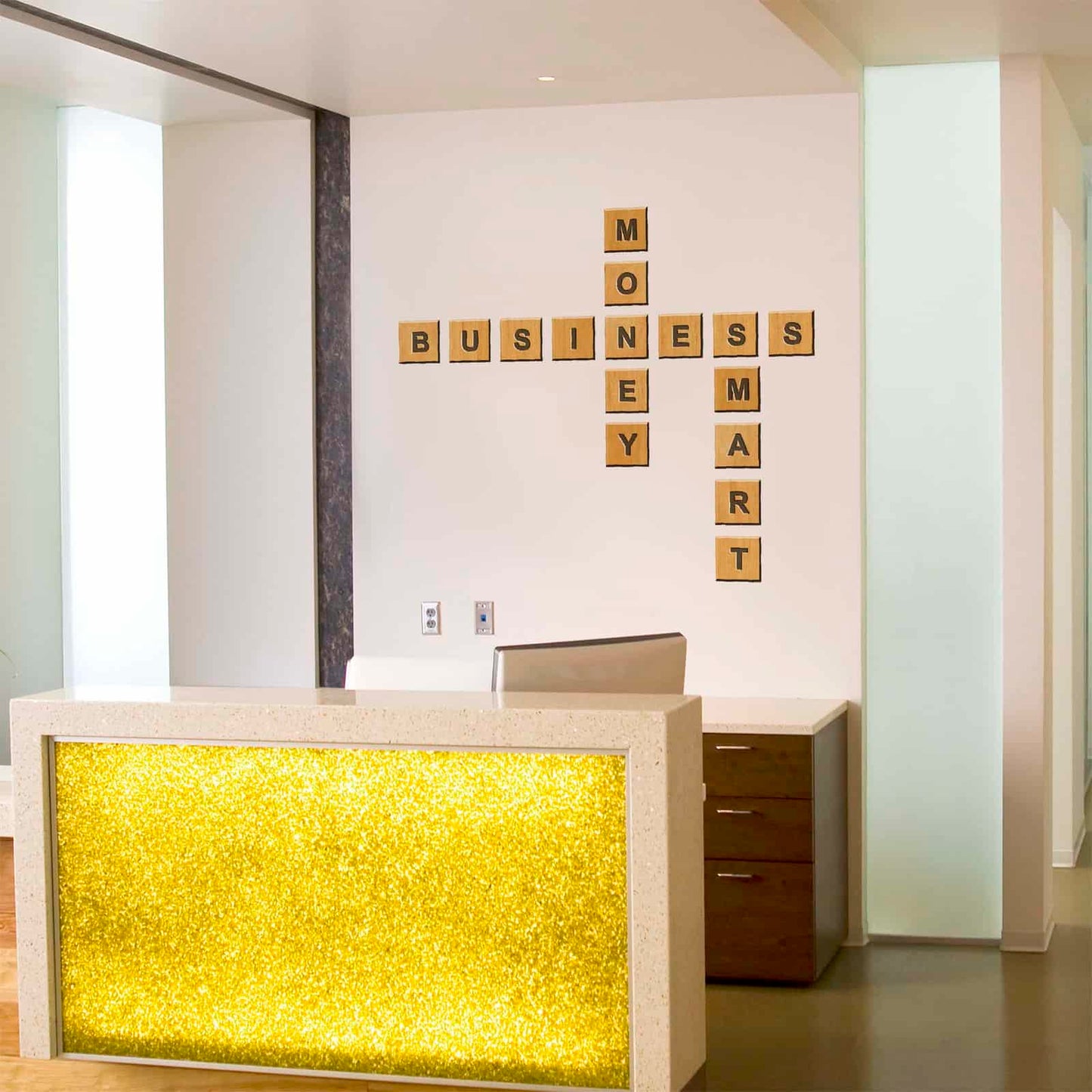 Wooden Letters Crossword Game Wall Sticker