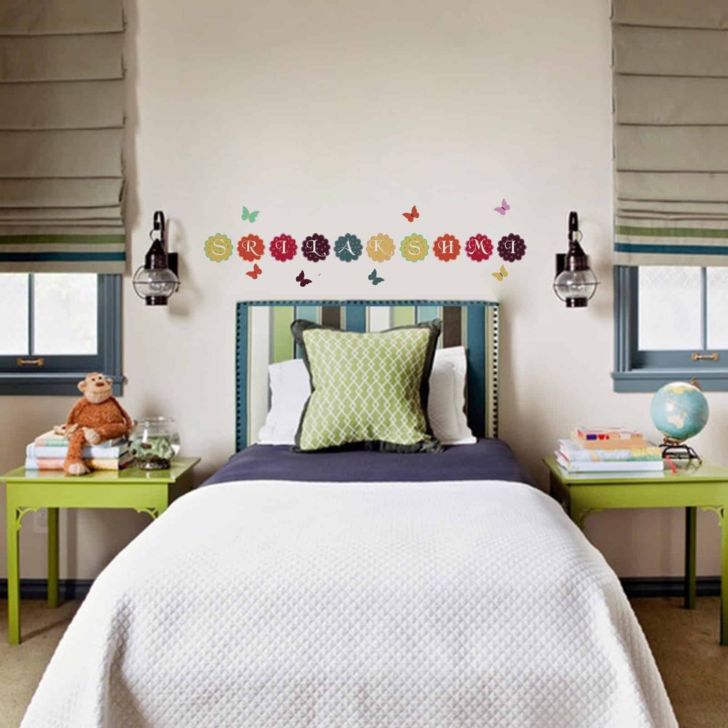 Blooming Letters Wall Sticker