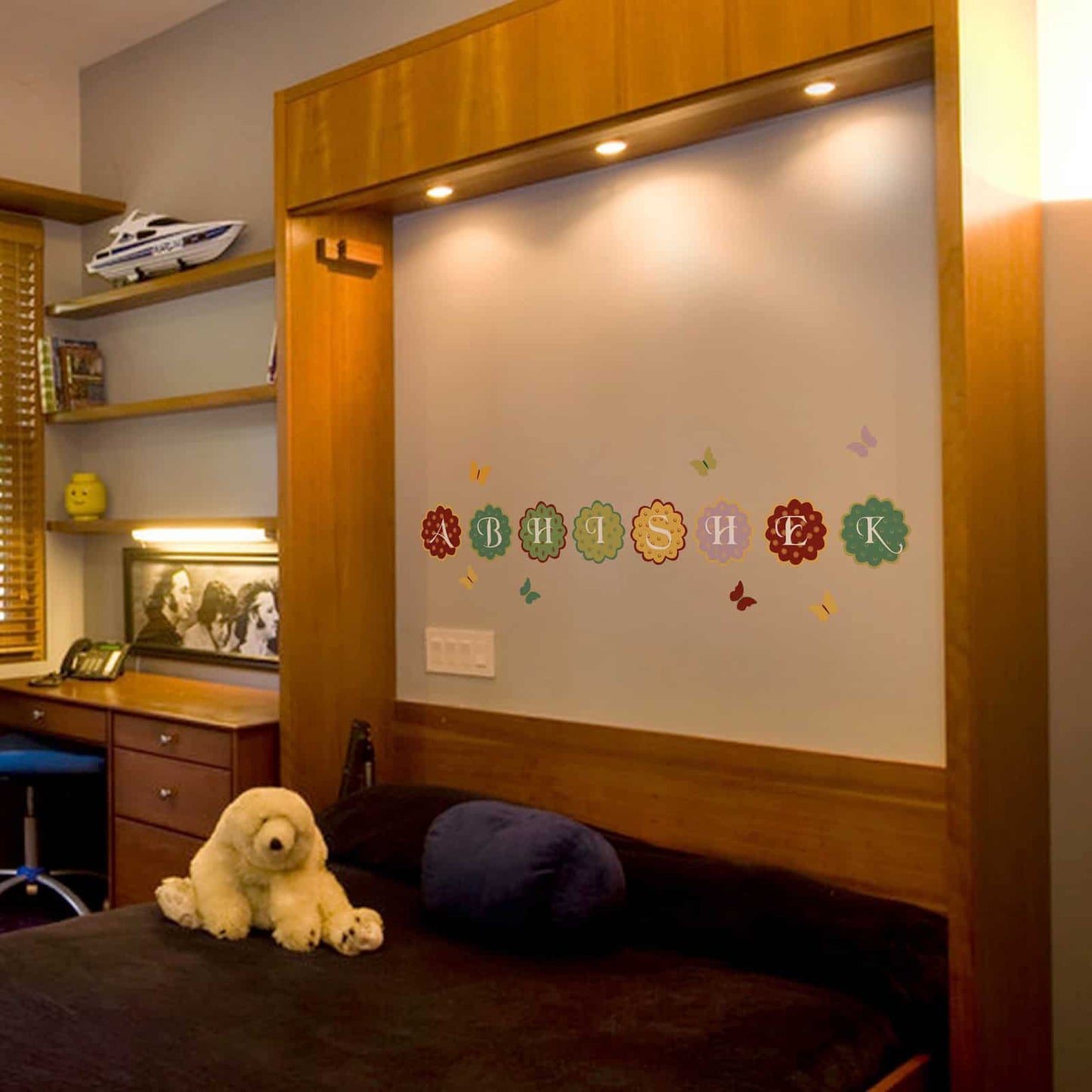 Blooming Letters Wall Sticker