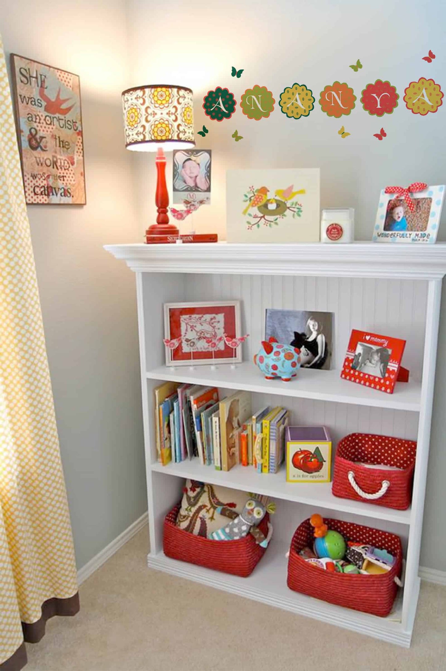 Blooming Letters Wall Sticker