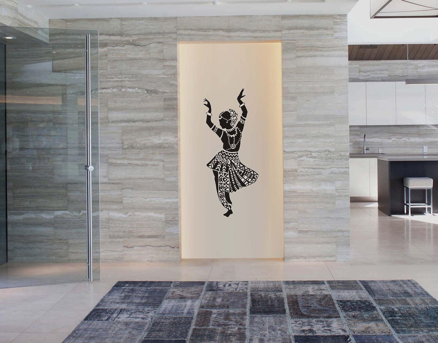 Indian Dancer 5 design wall sticker