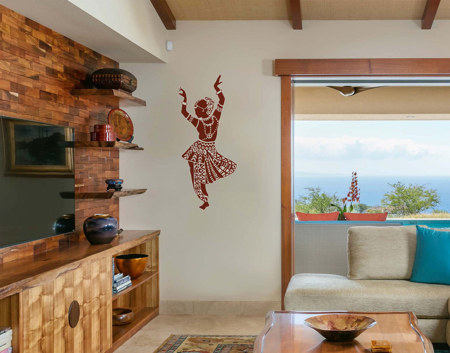 Indian Dancer 5 design wall sticker