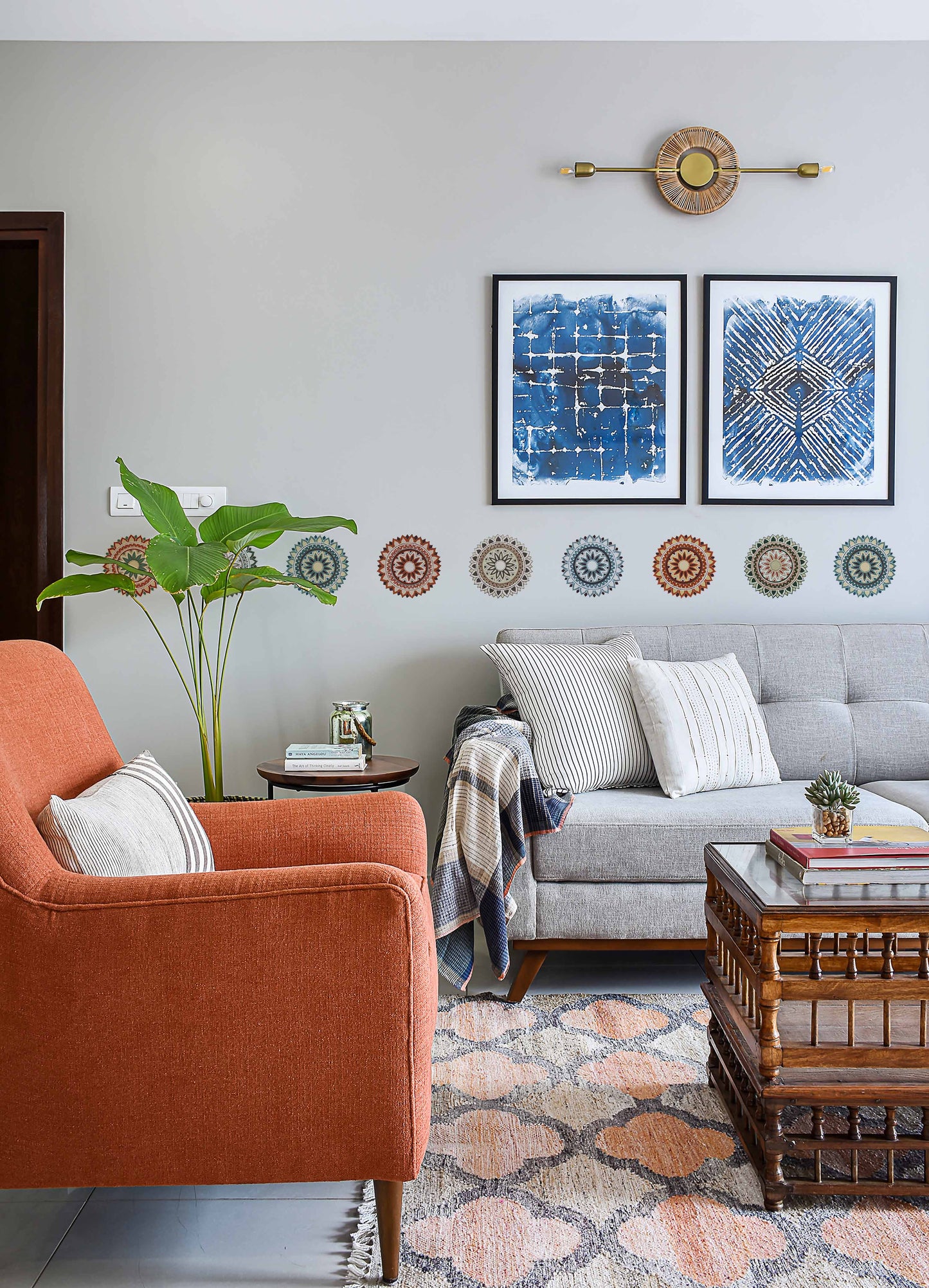 Glowing Dahlia Flower Wall Pattern Sticker