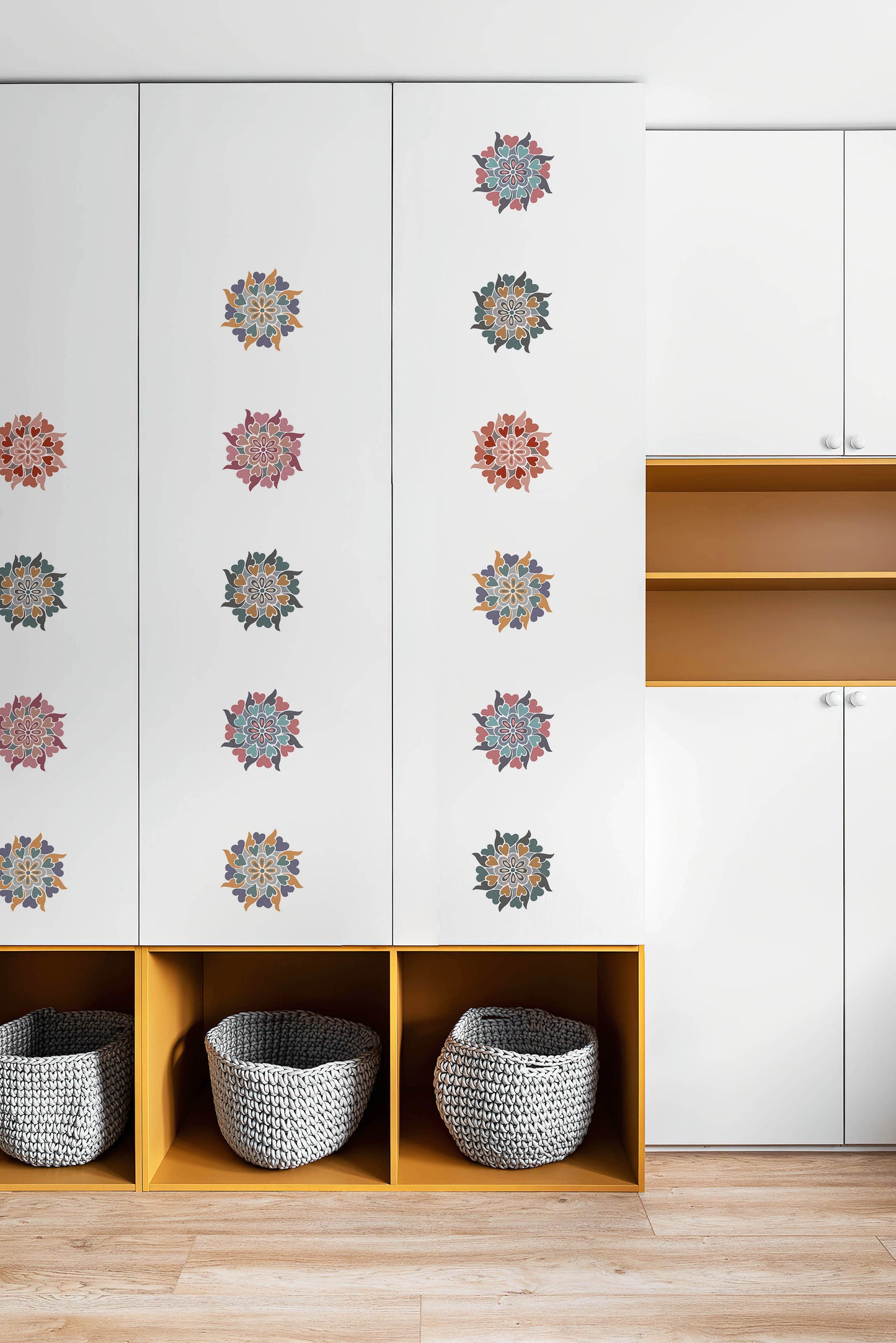 Nature Heart Dance Rangoli Floor Sticker