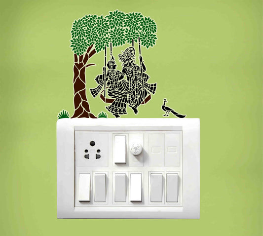 Vinyl God Series Switchboard Sticker (Multicolour) Set of 12