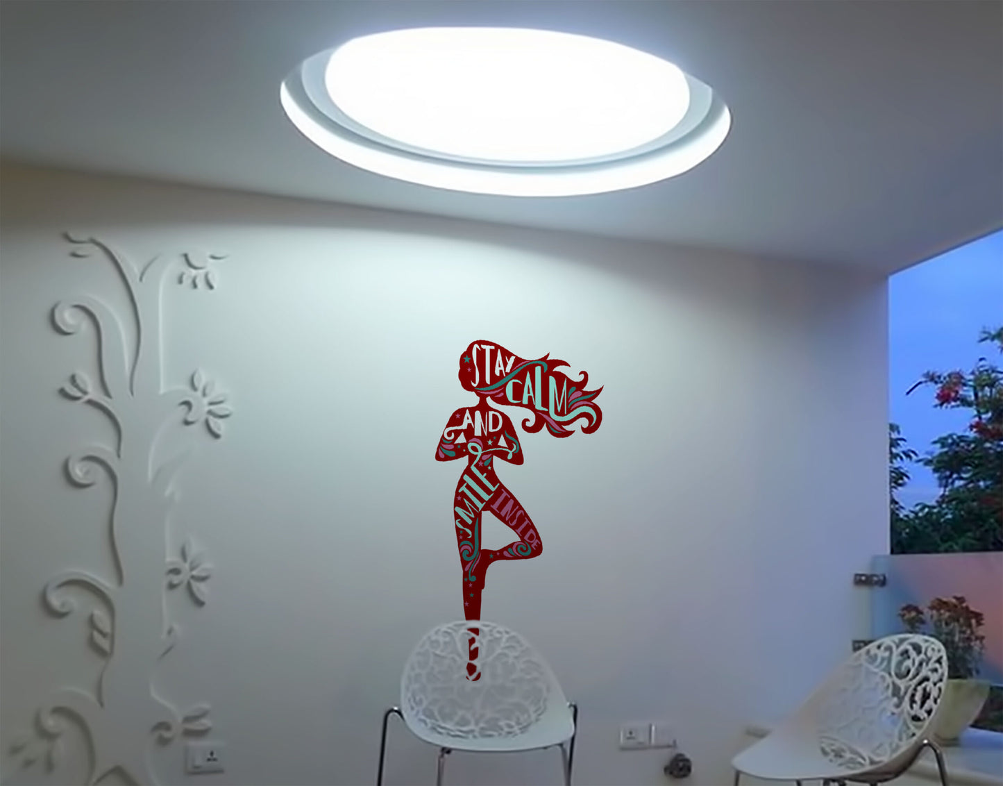 Stay Calm and Smile Inside wall sticker