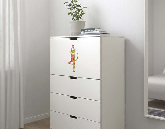 Cat Stretch kids yoga sticker