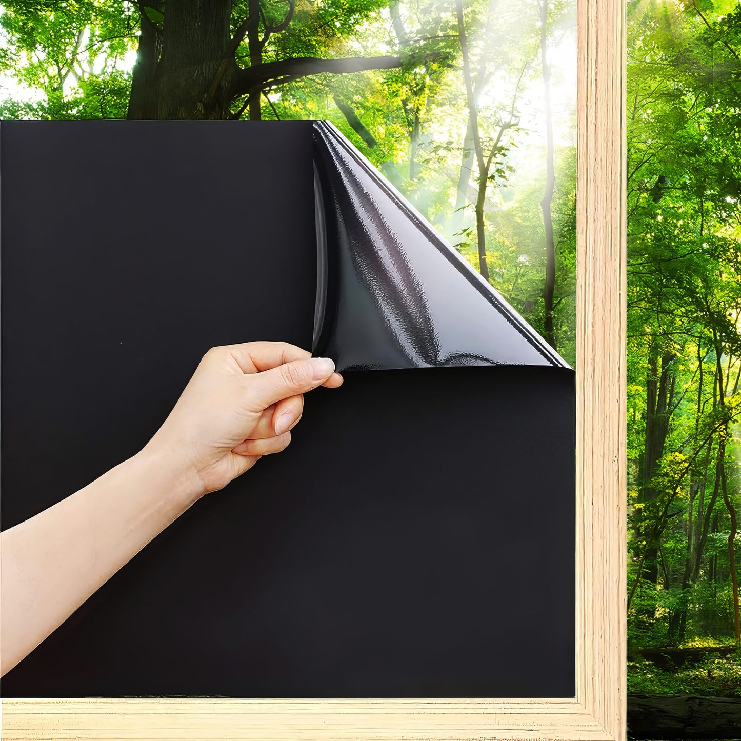 Black Opaque Film For Glass Partition/Glass Door/Bathroom/Living Rooms/Home Offices/Kitchens Self Adhesive Privacy - (Black Colour)