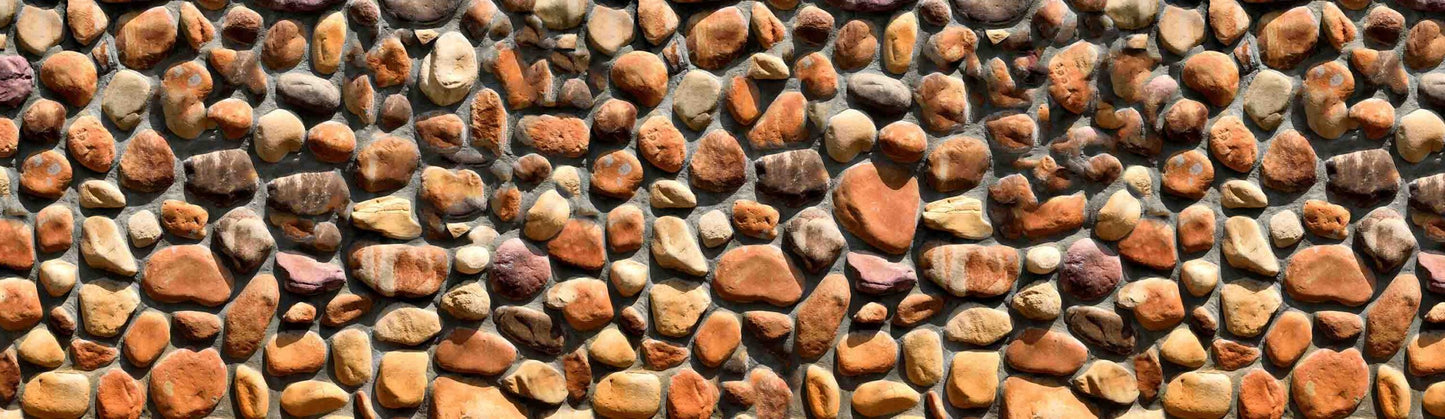Pebble Stone Pattern With Cement Filled Wall Border