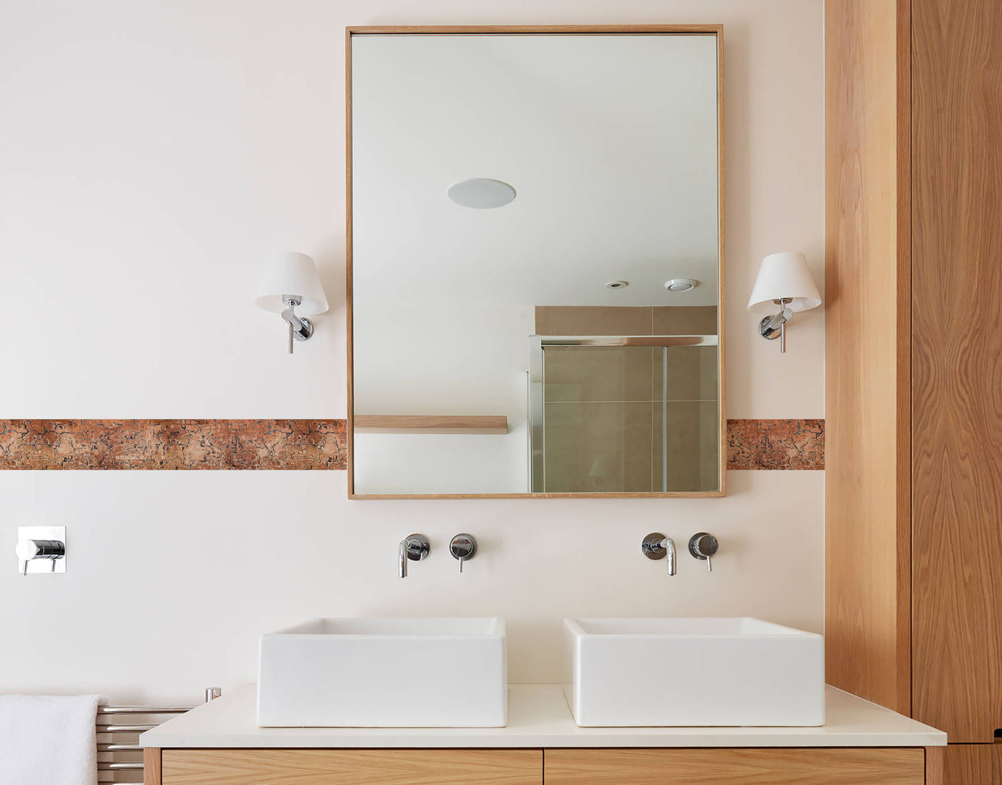 Natural Red Granite Stone Pattern Border For Kitchen