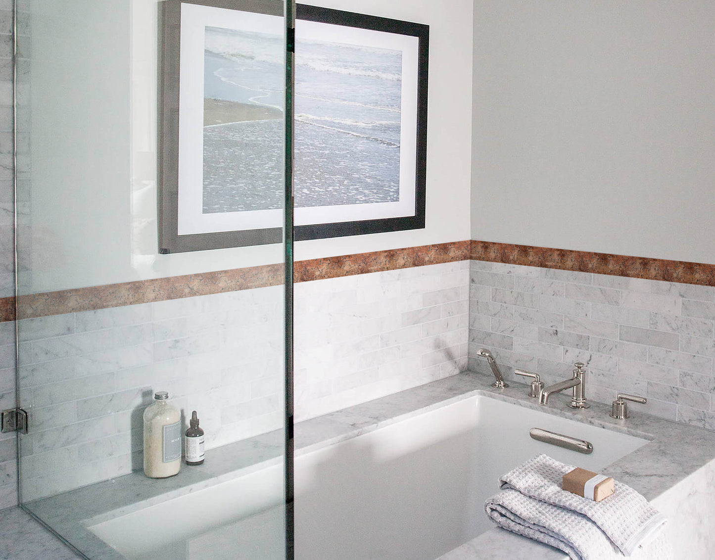 Natural Red Granite Stone Pattern Border For Kitchen