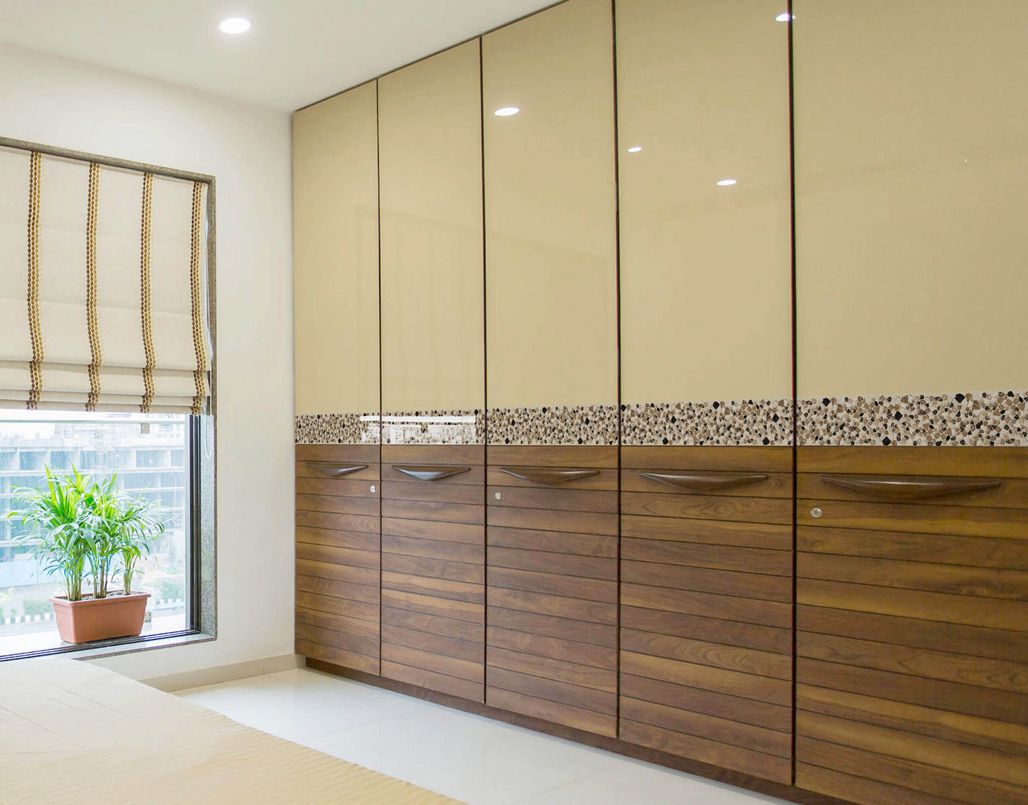 Natural Stone Packed Tile Pattern Self Adhesive Border