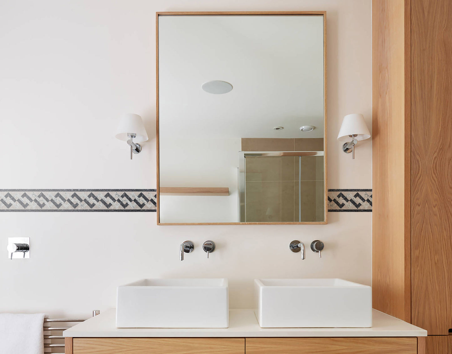 Marble Stone Tile Inlay Diamond Pattern Wall Border