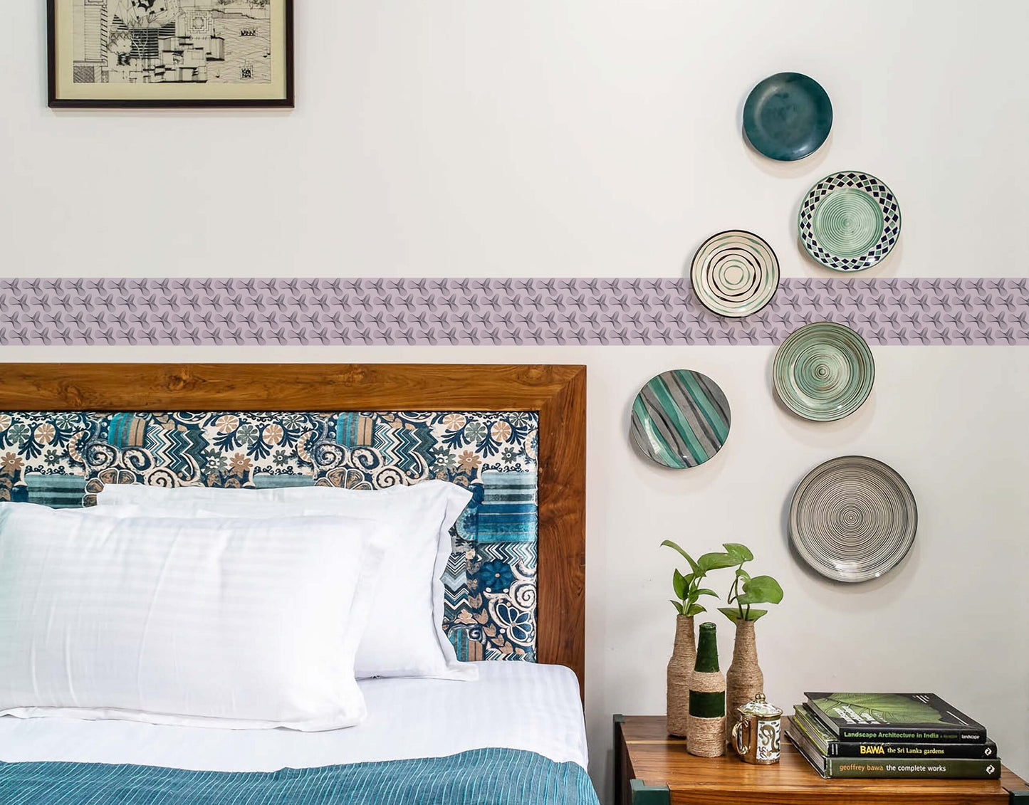 Decorative Boomerang Texture Wall Graphic Border