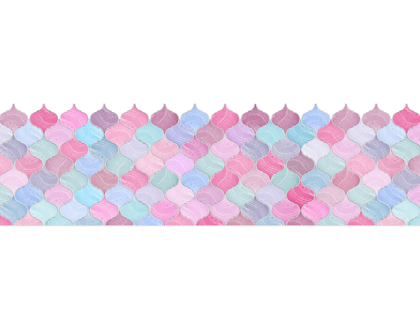 Mosaic Lantern Pink Violet Shades Durable Surface Decoration Film for Kitchen, Cabinet, Table, Furniture, Wall, Bathroom, Door, Refurbishment