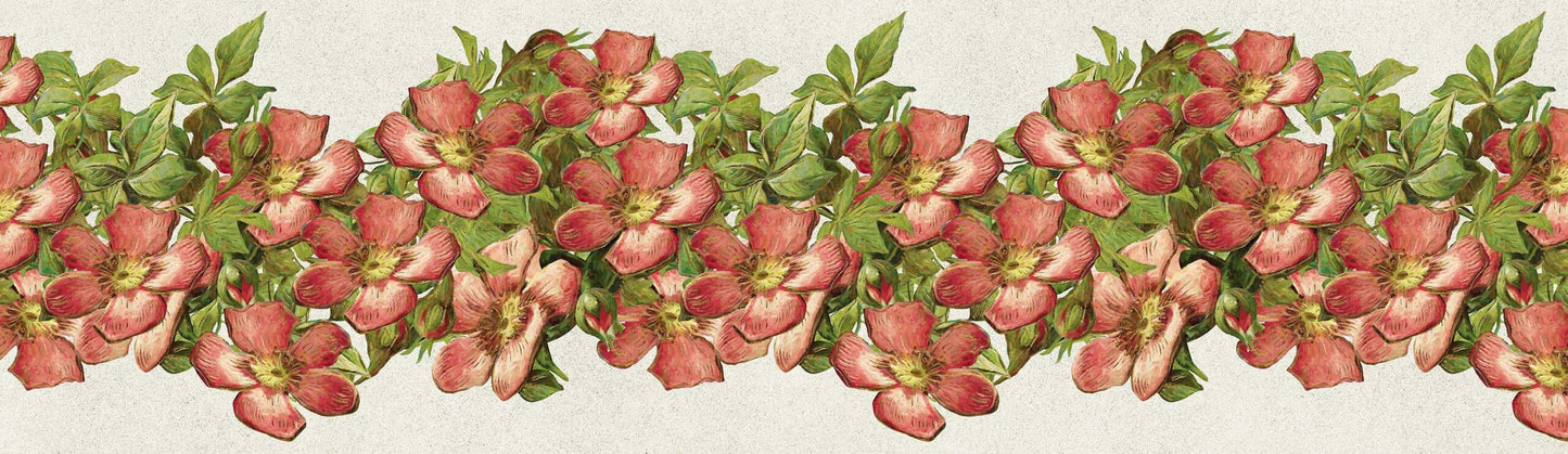 Decorative Artistic Flowers Painted Self Adhesive Border